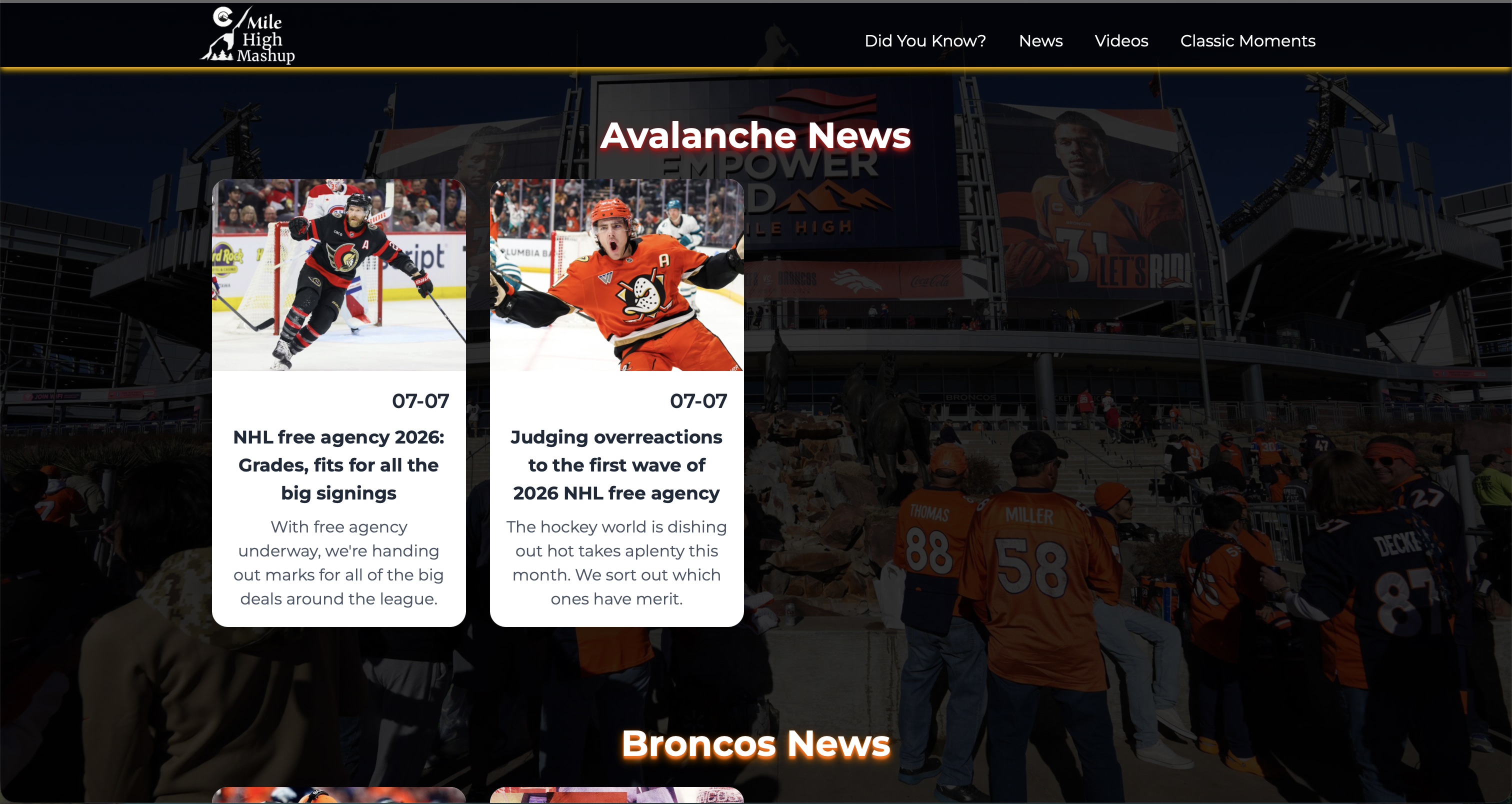 Mile High Mashup project screenshot 5