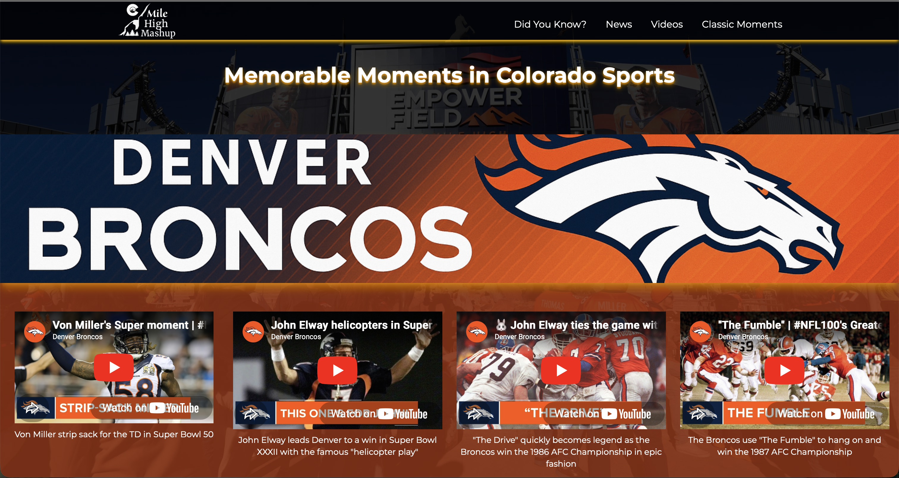 Mile High Mashup project screenshot 7